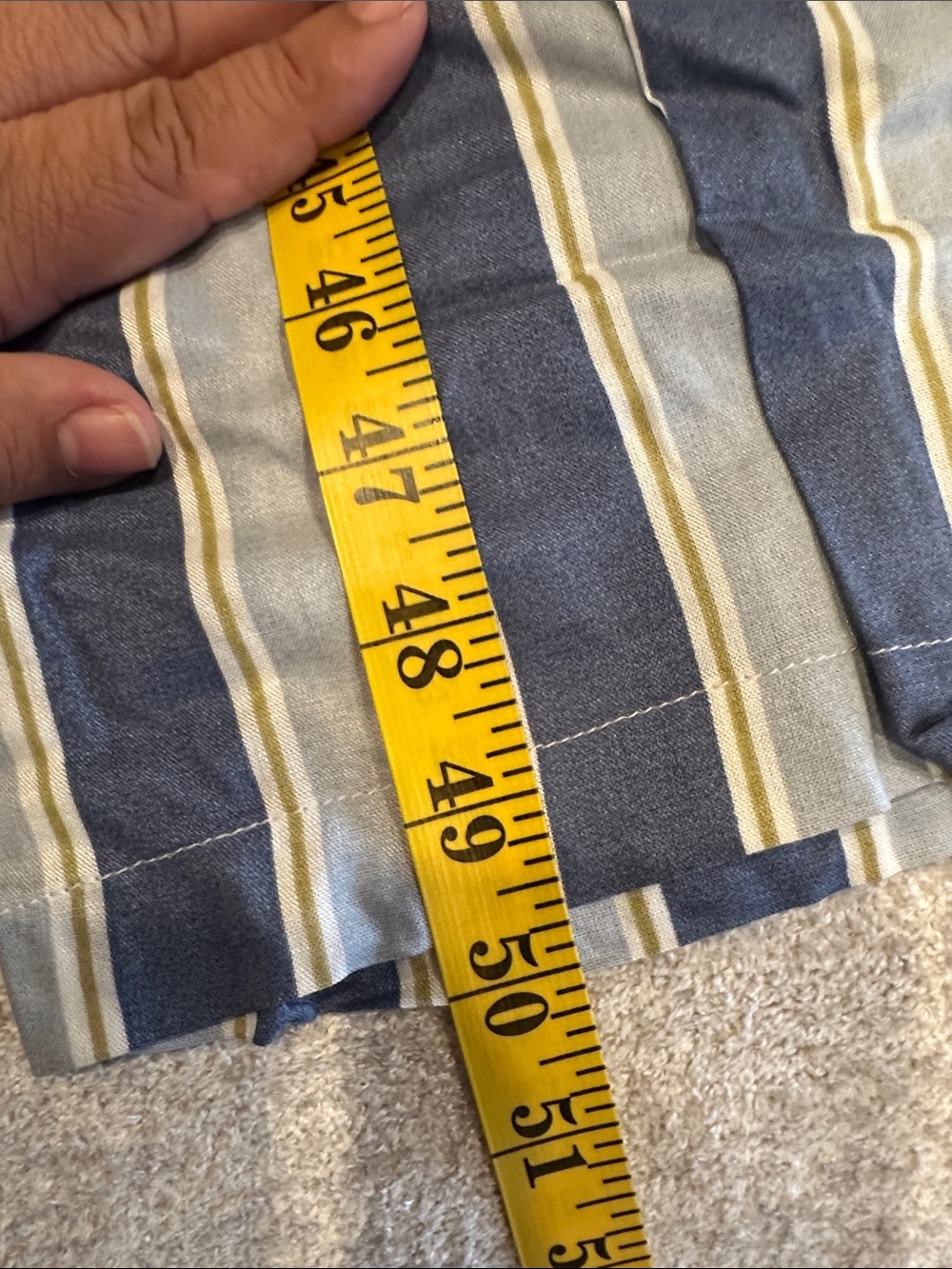 Striped Smocked-Waist Jumpsuit - Blue/White - Picture 4 of 7